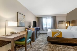 Habitación estándar, 1 cama de matrimonio grande, no fumadores | Caja fuerte, escritorio, espacio para trabajar con un portátil