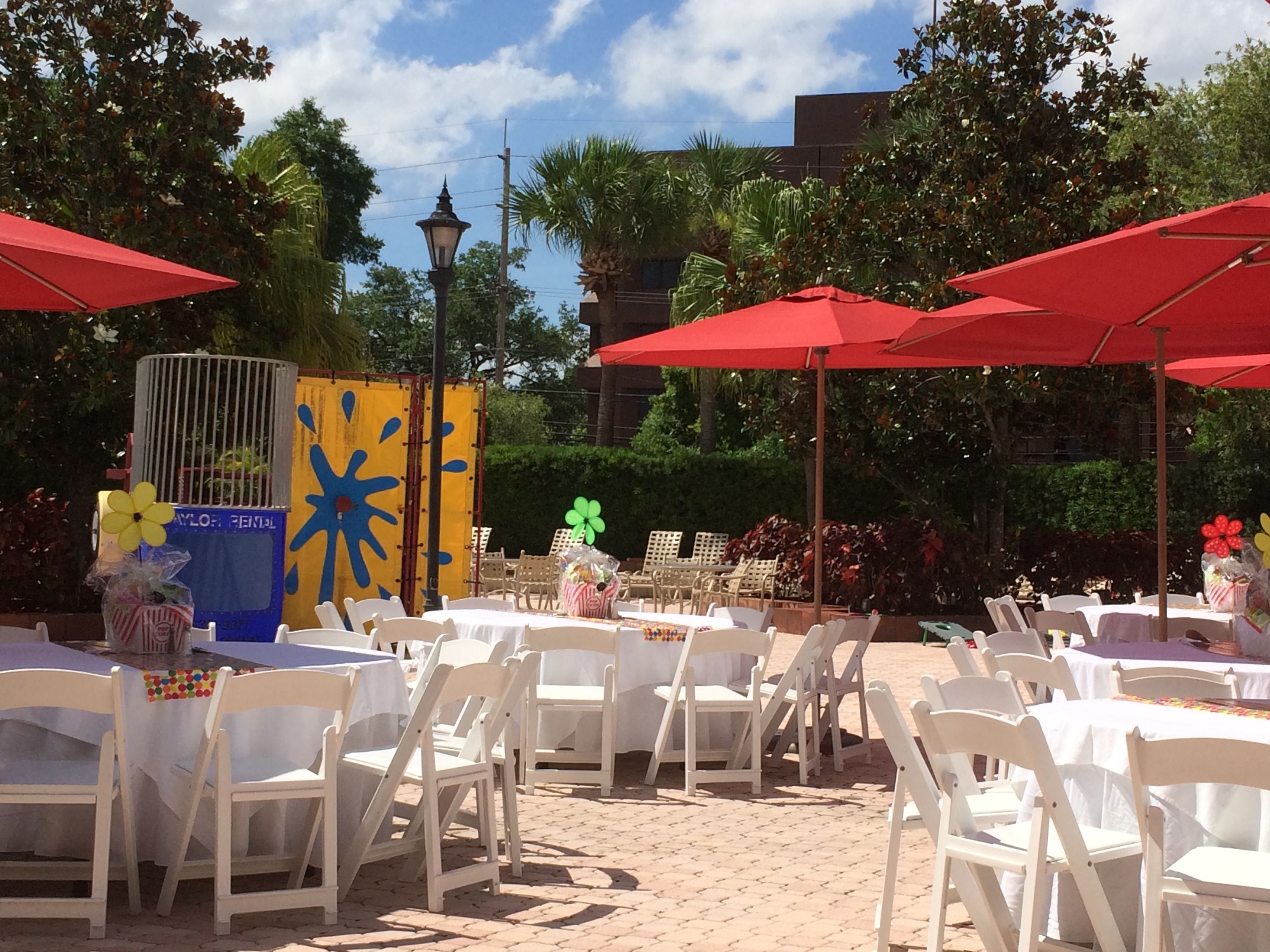 outdoor banquet area