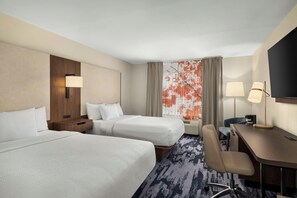 Room, 2 Double Beds | In-room safe, desk, laptop workspace, blackout curtains - Fairfield Inn and Suites by Marriott Indianapolis Airport (Indianapolis)