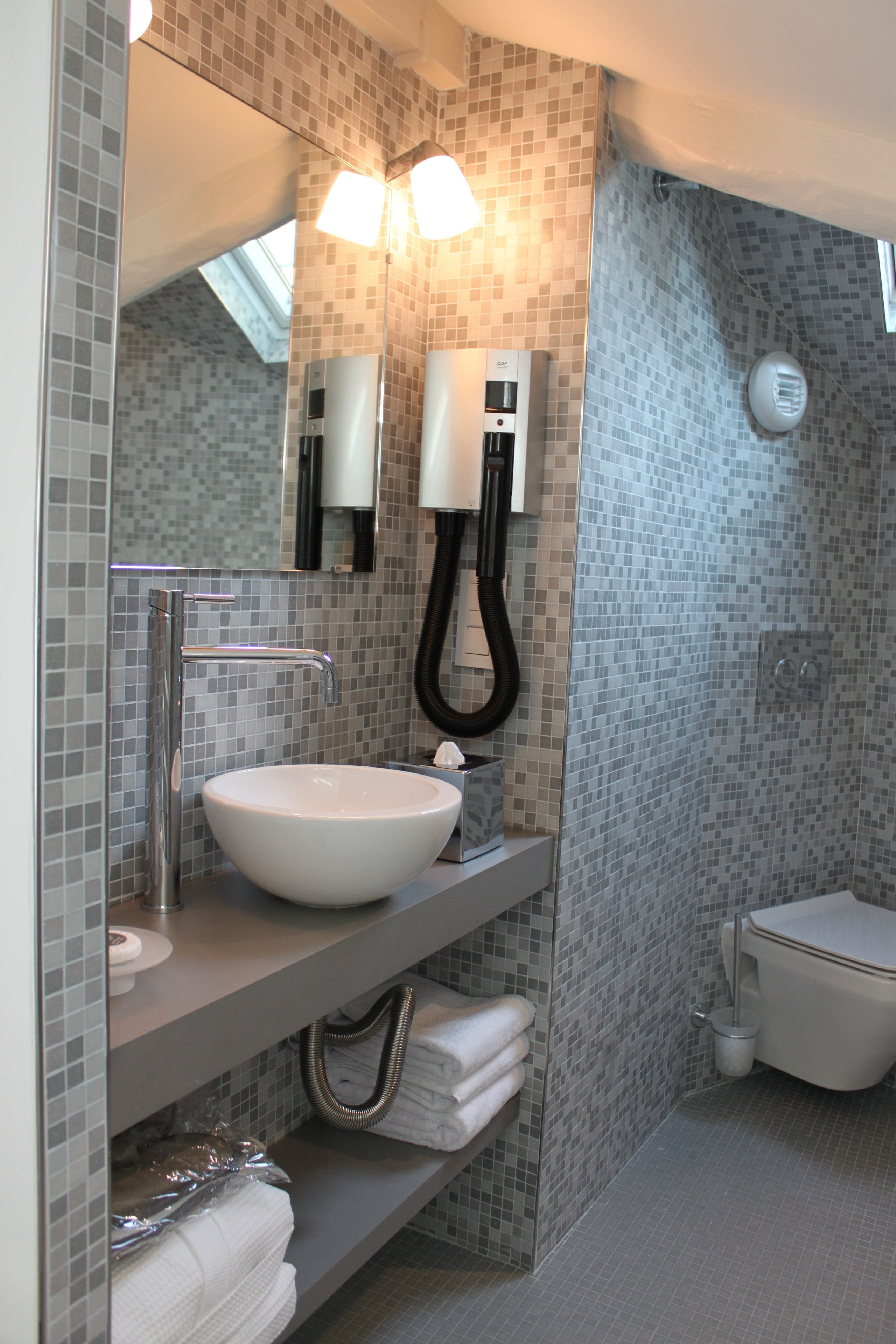 shower, dressing gowns, slippers, towels