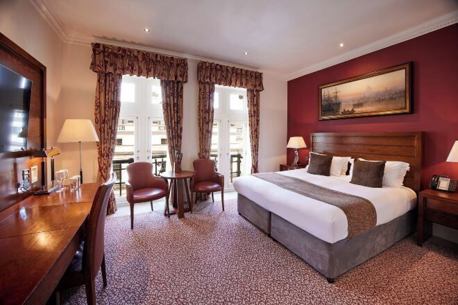 Egyptian cotton sheets, premium bedding, memory-foam beds, free minibar