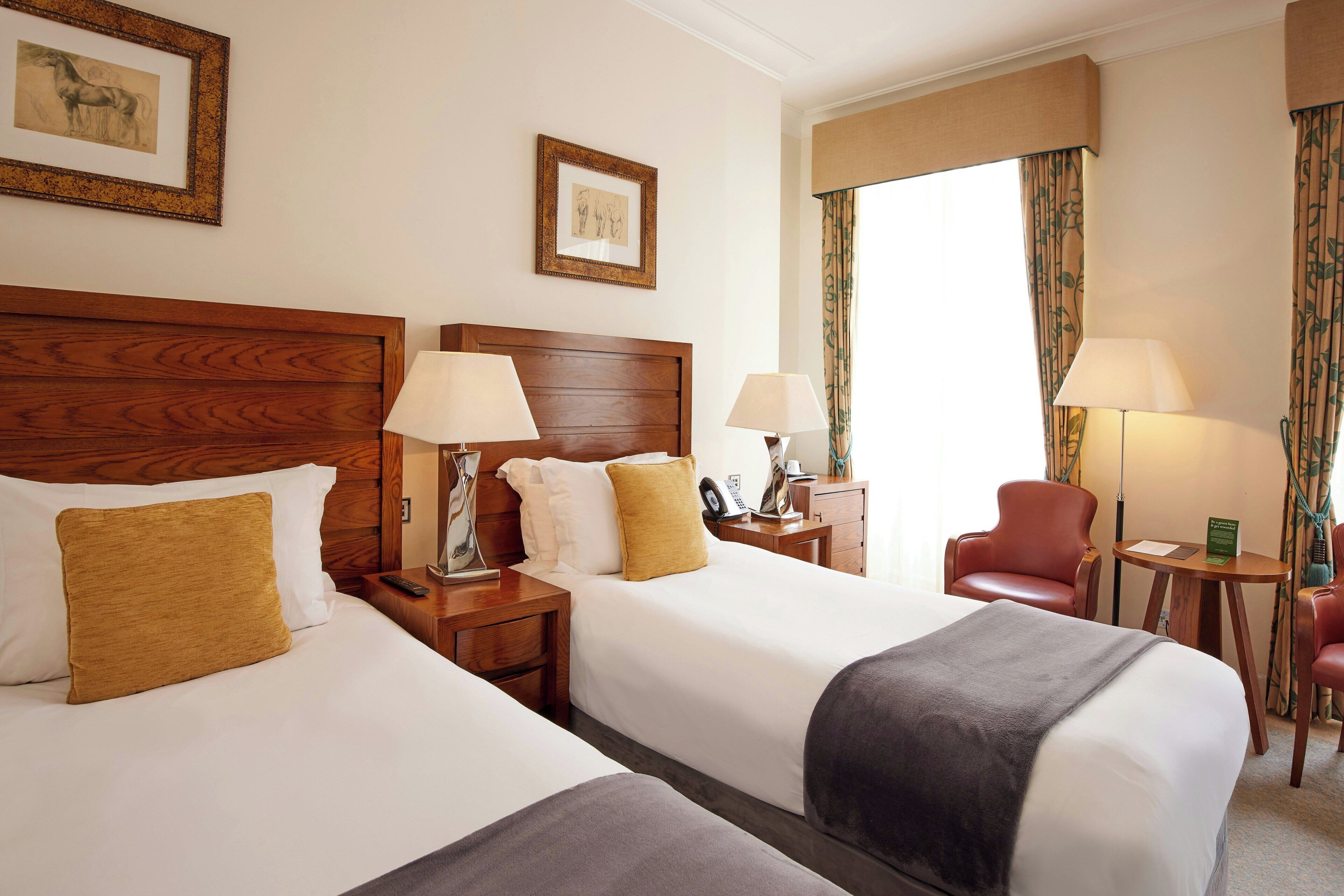 Egyptian cotton sheets, premium bedding, memory-foam beds, free minibar