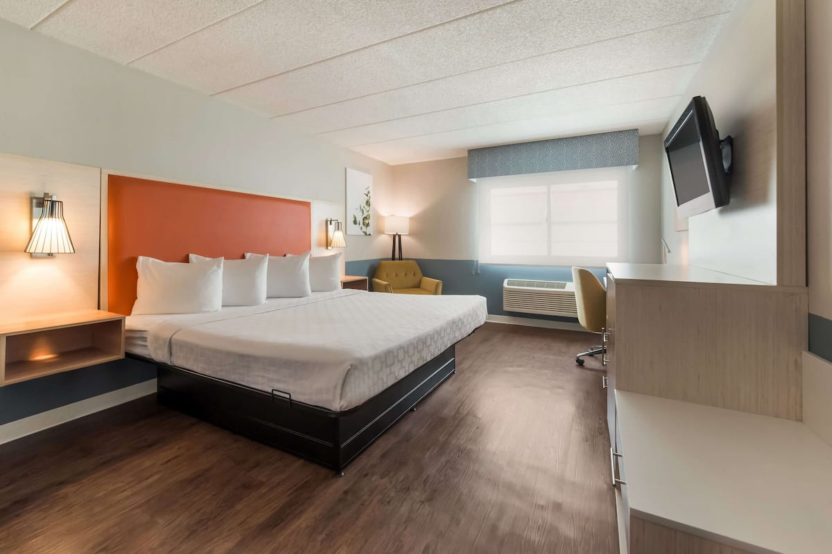 Suite, 1 cama King size, para no fumadores, hidromasaje | Escritorio, espacio para trabajar con laptop y cortinas blackout
