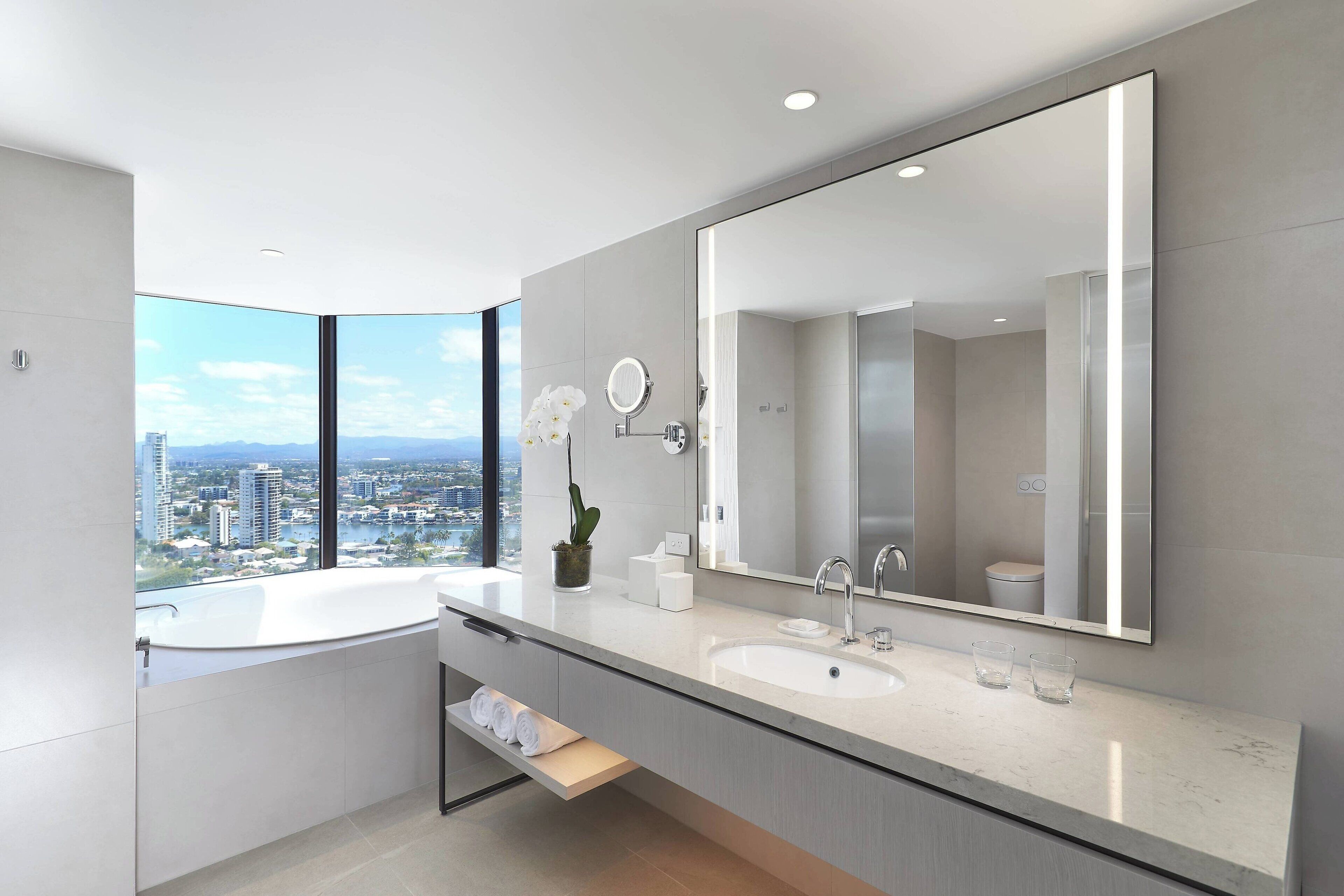 shower, free toiletries, hair dryer, bathrobes