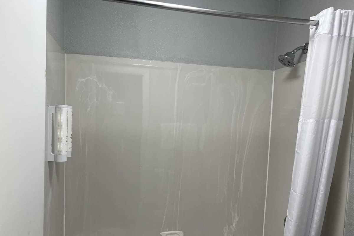 Bathroom | Combined shower/tub, free toiletries, hair dryer, towels