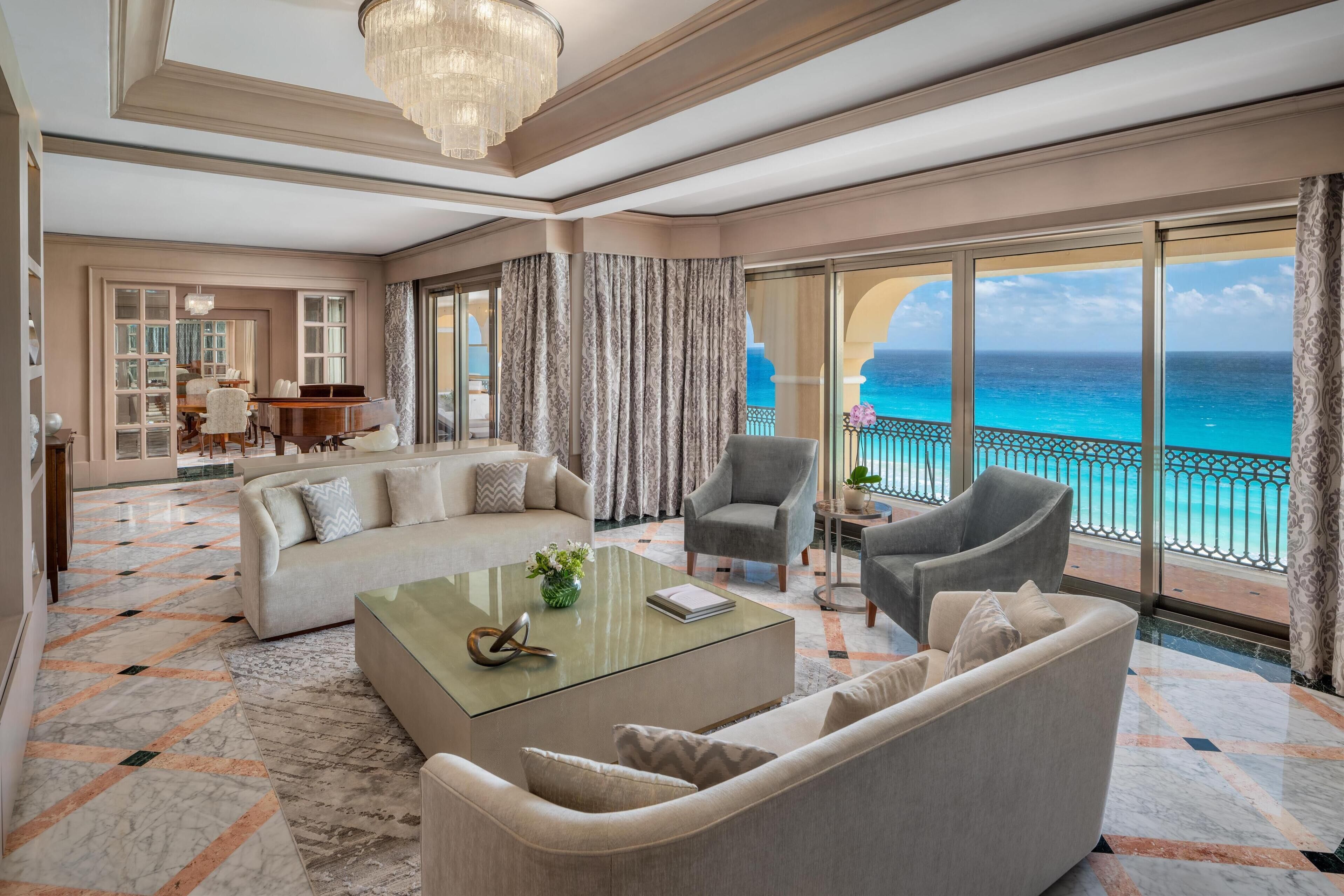 Premium bedding, down comforters, minibar, in-room safe