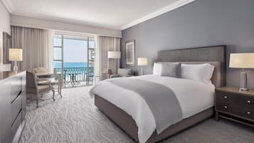 Premium bedding, down comforters, minibar, in-room safe