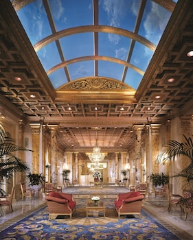 Hotel entrance and lobby at Fairmont Copley Plaza, Boston