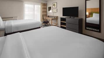 Deluxe Room, 2 Double Beds, Non Smoking, Balcony | Egyptian cotton sheets, premium bedding, pillowtop beds