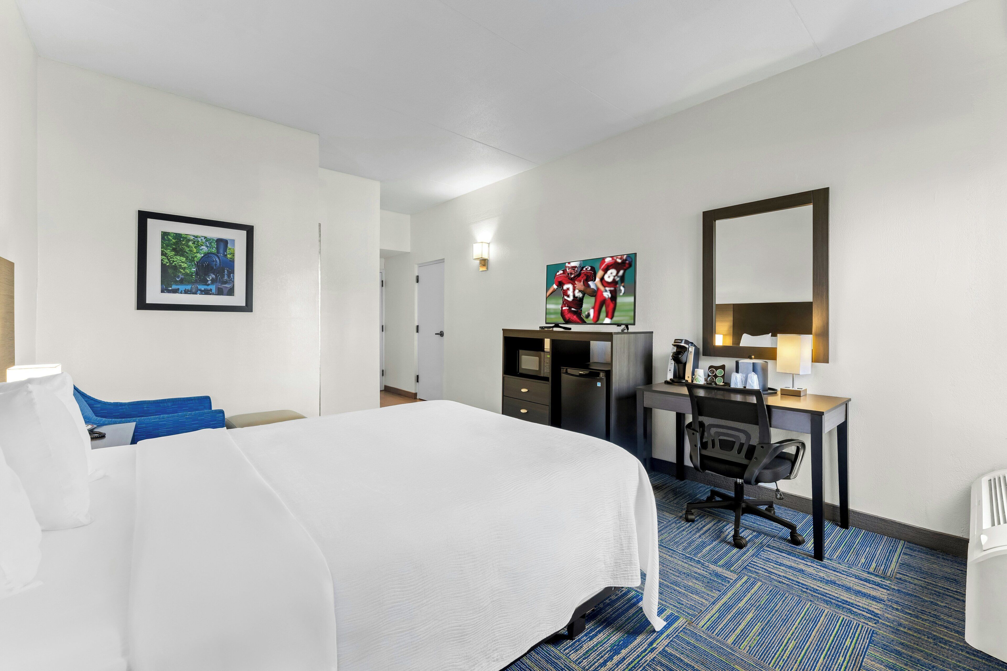 Deluxe Room, 1 Queen Bed, Roll-in Shower, Non Smoking | Premium bedding, down comforters, desk, iron/ironing board