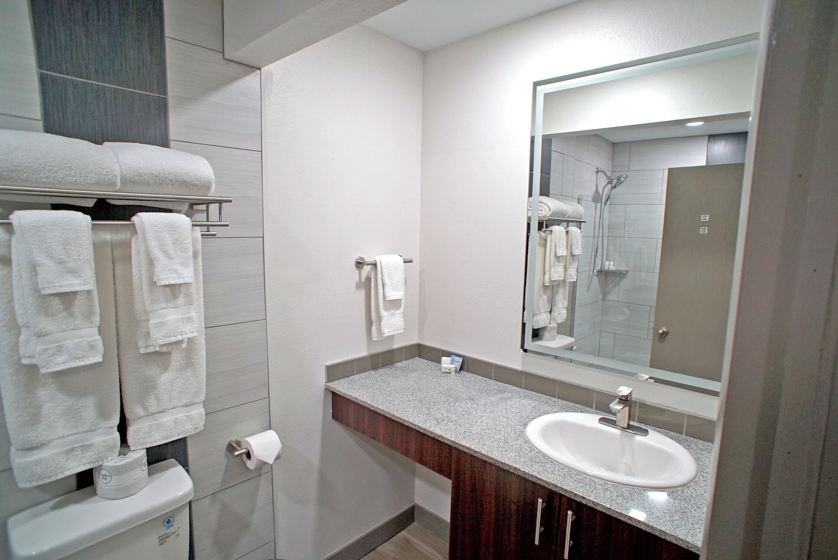 suite, multiple beds, non smoking | bathroom | shower, hydromassage showerhead, free toiletries, hair dryer