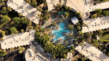 2 outdoor pools, open 11:00 AM to 5:00 PM, cabanas (surcharge)