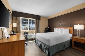 Room, 1 Queen Bed, Non Smoking | Hypo-allergenic bedding, desk, laptop workspace, iron/ironing board