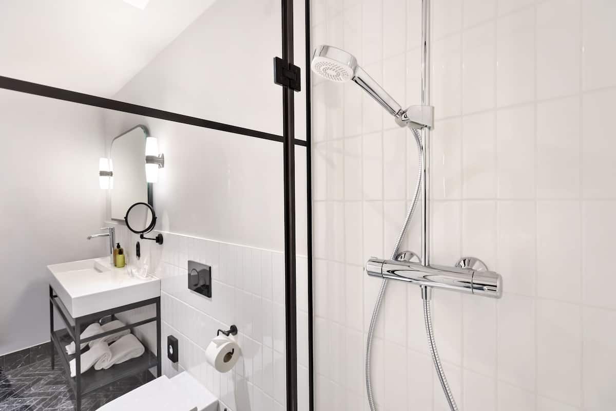 ไดร์เป่าผม, ผ้าเช็ดตัว, สบู่, ยาสระผม