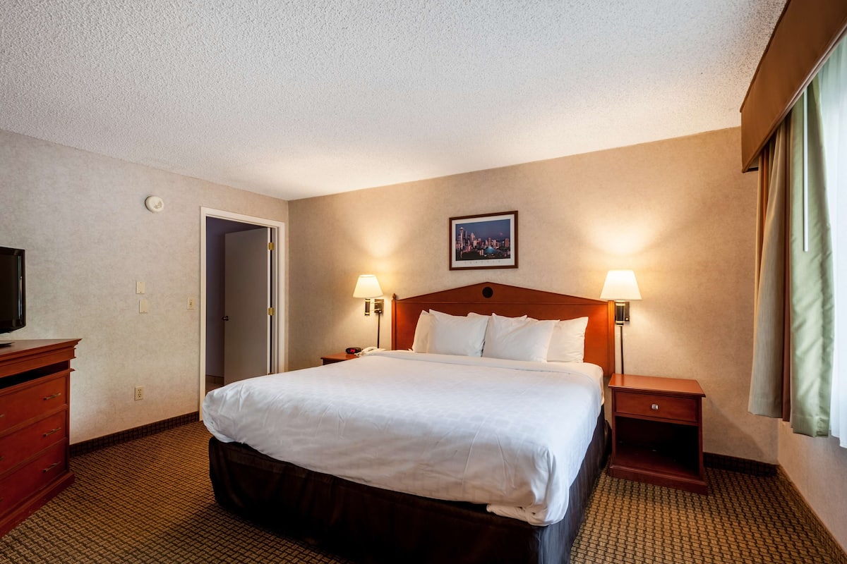 Suite, 1 King-Bett, Nichtraucher, Whirlpool (Living Room) | Allergikerbettwaren, Schreibtisch, laptopgeeigneter Arbeitsplatz