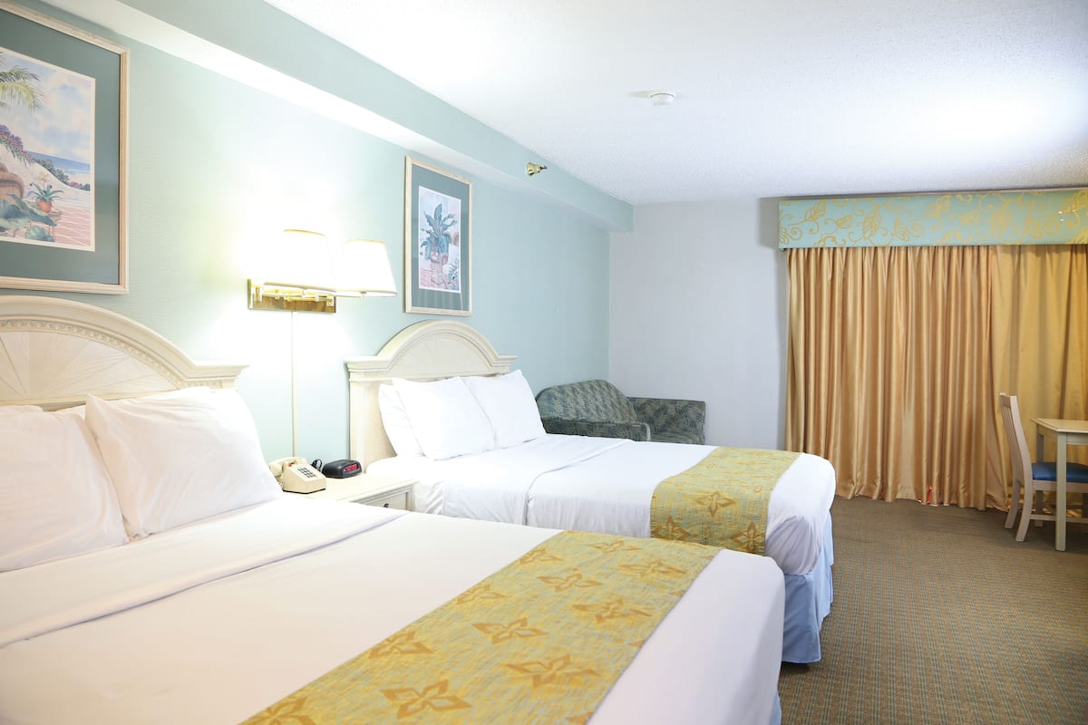 Blackout curtains, iron/ironing board, free WiFi, bed sheets