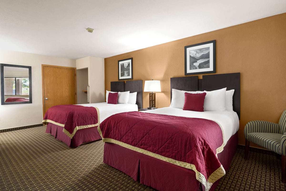 Room, 2 Queen Beds, Accessible, Non Smoking (Mobility, Bathtub w/Grab Bars) | Individually decorated, individually furnished, desk, laptop workspace