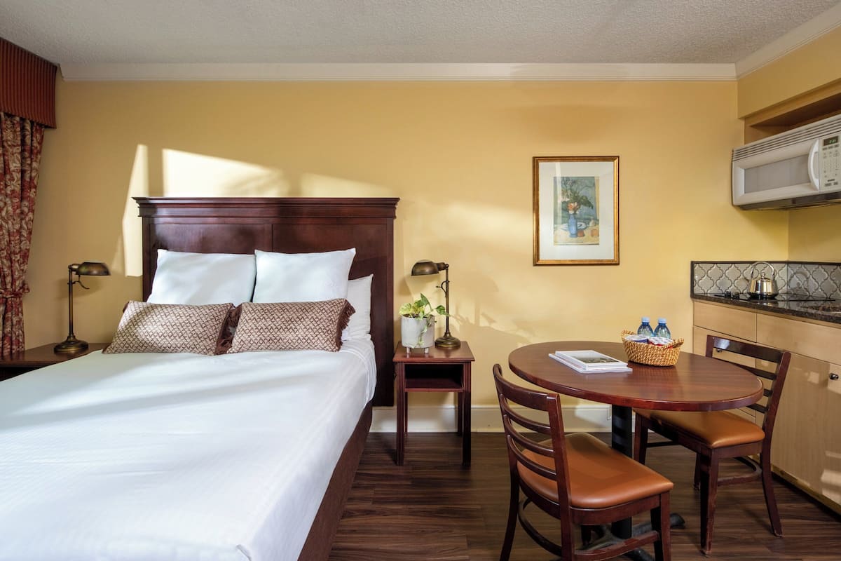 Studio Suite, 1 Bedroom | Desk, blackout curtains, iron/ironing board, free WiFi