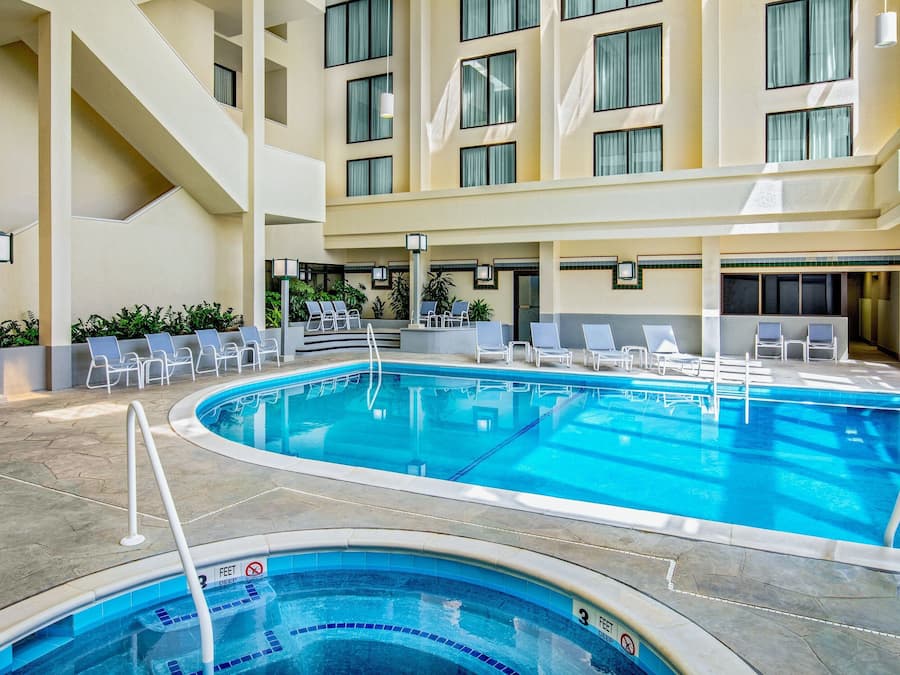 Indoor pool, seasonal outdoor pool