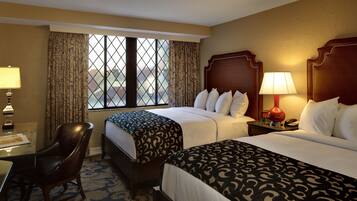 Egyptian cotton sheets, premium bedding, pillow-top beds, desk