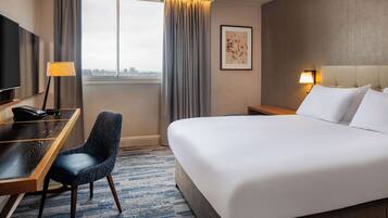 In-room safe, desk, laptop workspace, blackout drapes