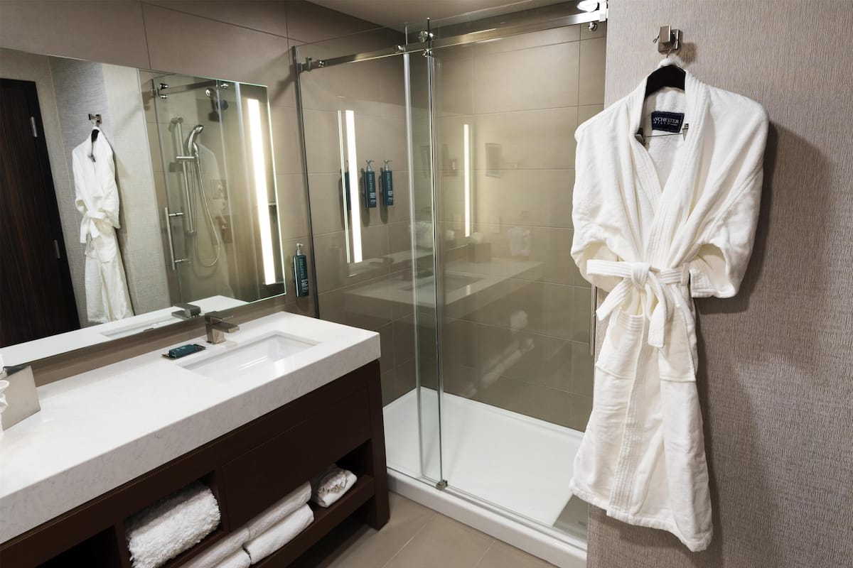 Articles de toilette gratuits, sĂšche-cheveux, serviettes fournies