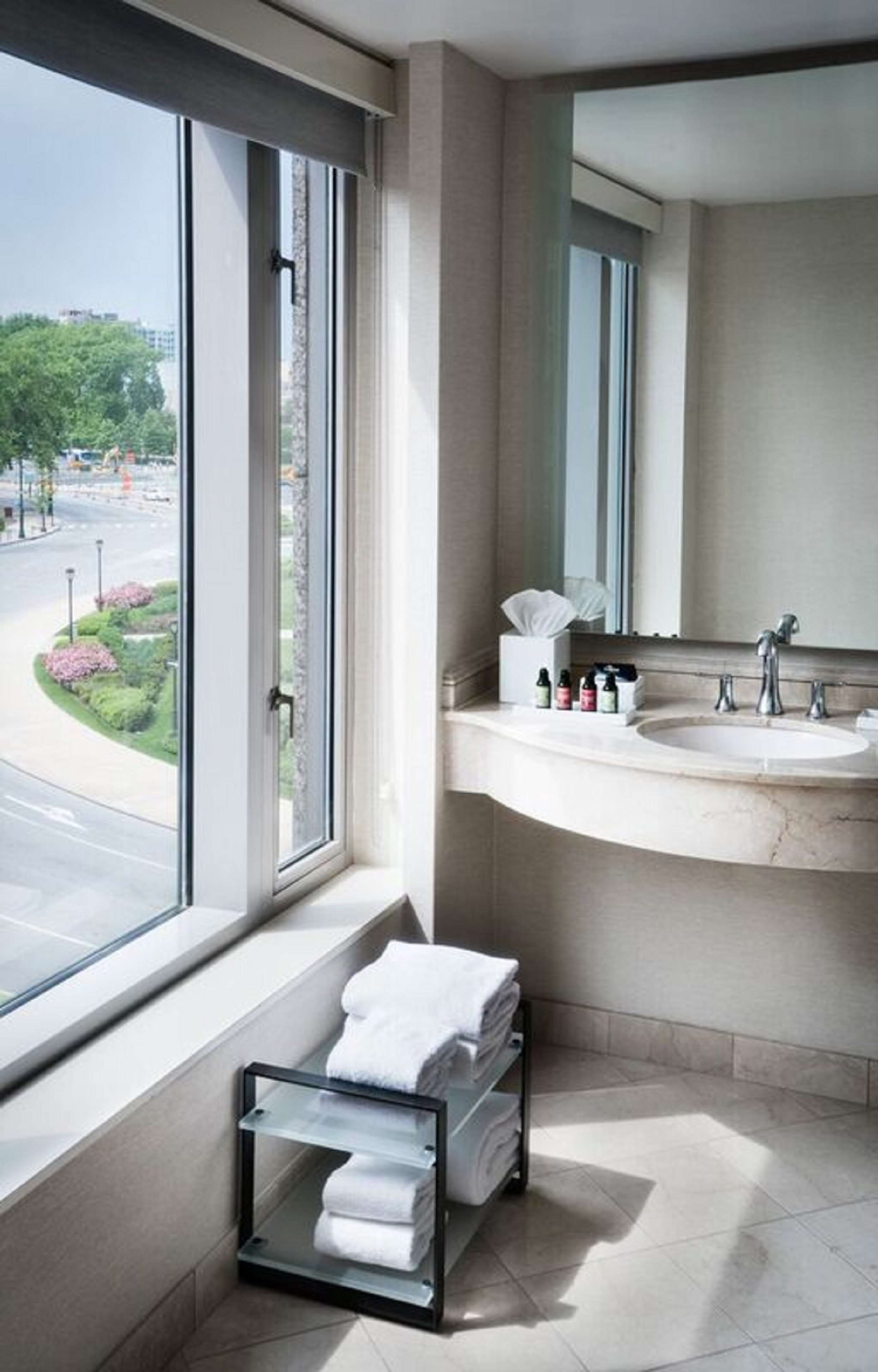 free toiletries, hair dryer, bathrobes, towels