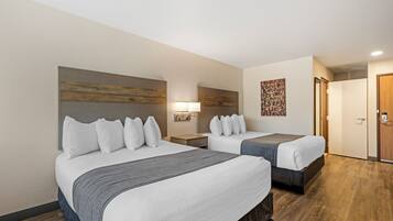 Standard Room, 2 Queen Beds, Non Smoking, Refrigerator & Microwave | Laptop workspace, blackout drapes, iron/ironing board, free WiFi