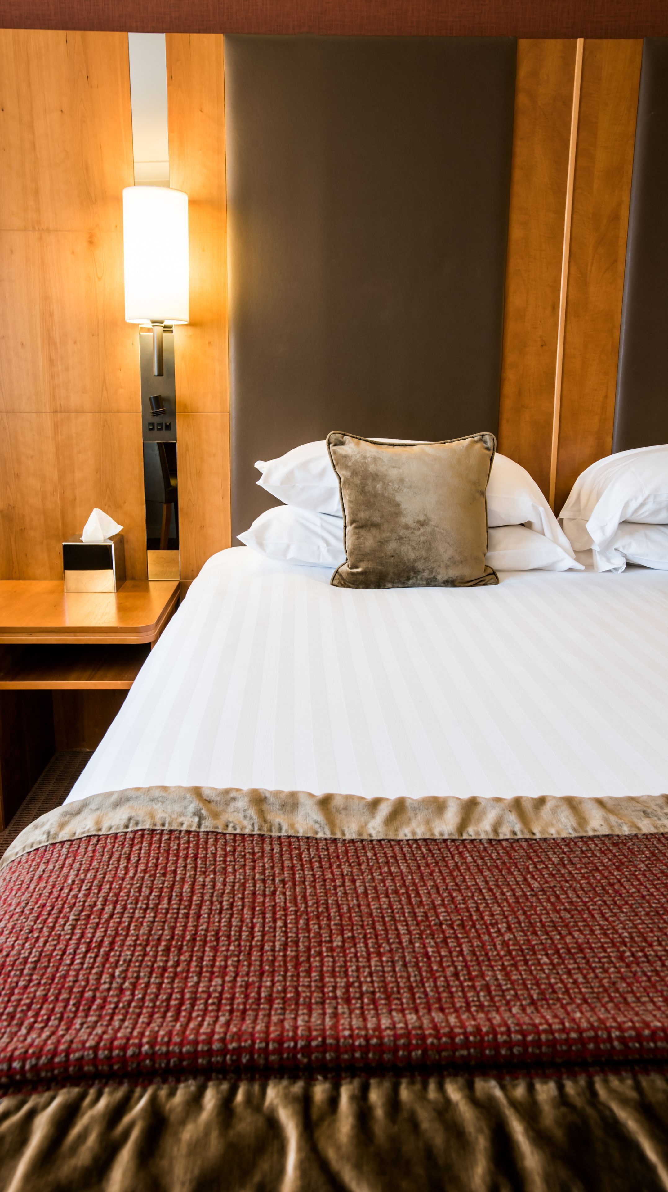 Hypo-allergenic bedding, in-room safe, desk, soundproofing