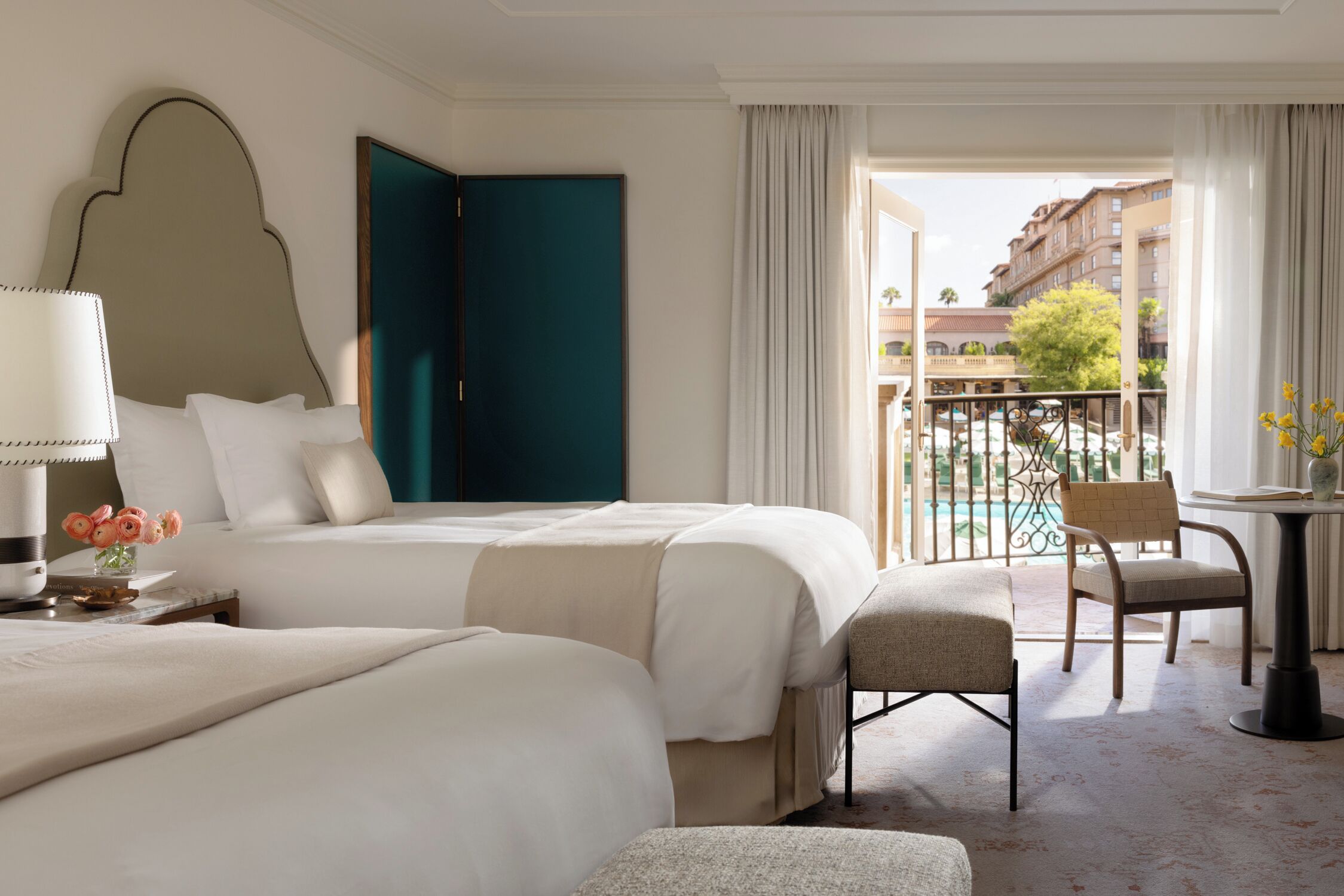 Premium bedding, down comforters, in-room safe, desk