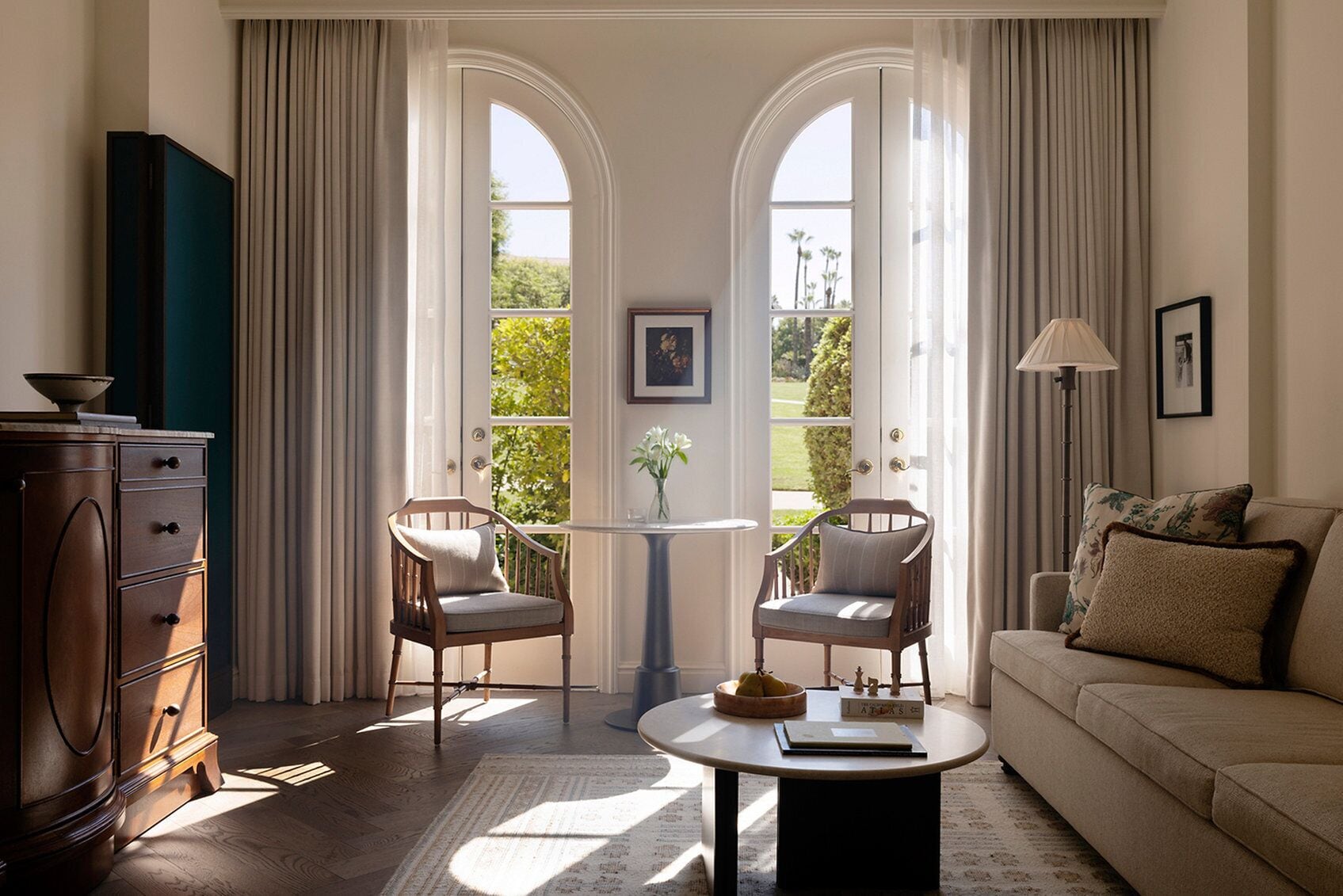 Premium bedding, down comforters, in-room safe, desk