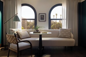 Premium bedding, down duvets, in-room safe, desk