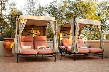 Premium bedding, down comforters, in-room safe, desk at Langham Huntington, Pasadena, Los Angeles