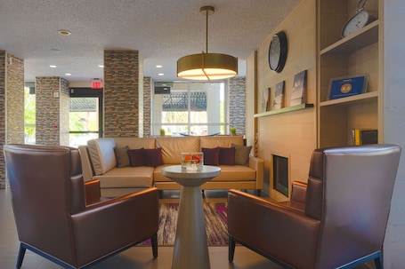 Lobby sitting area. The Palms Inn & Suites
