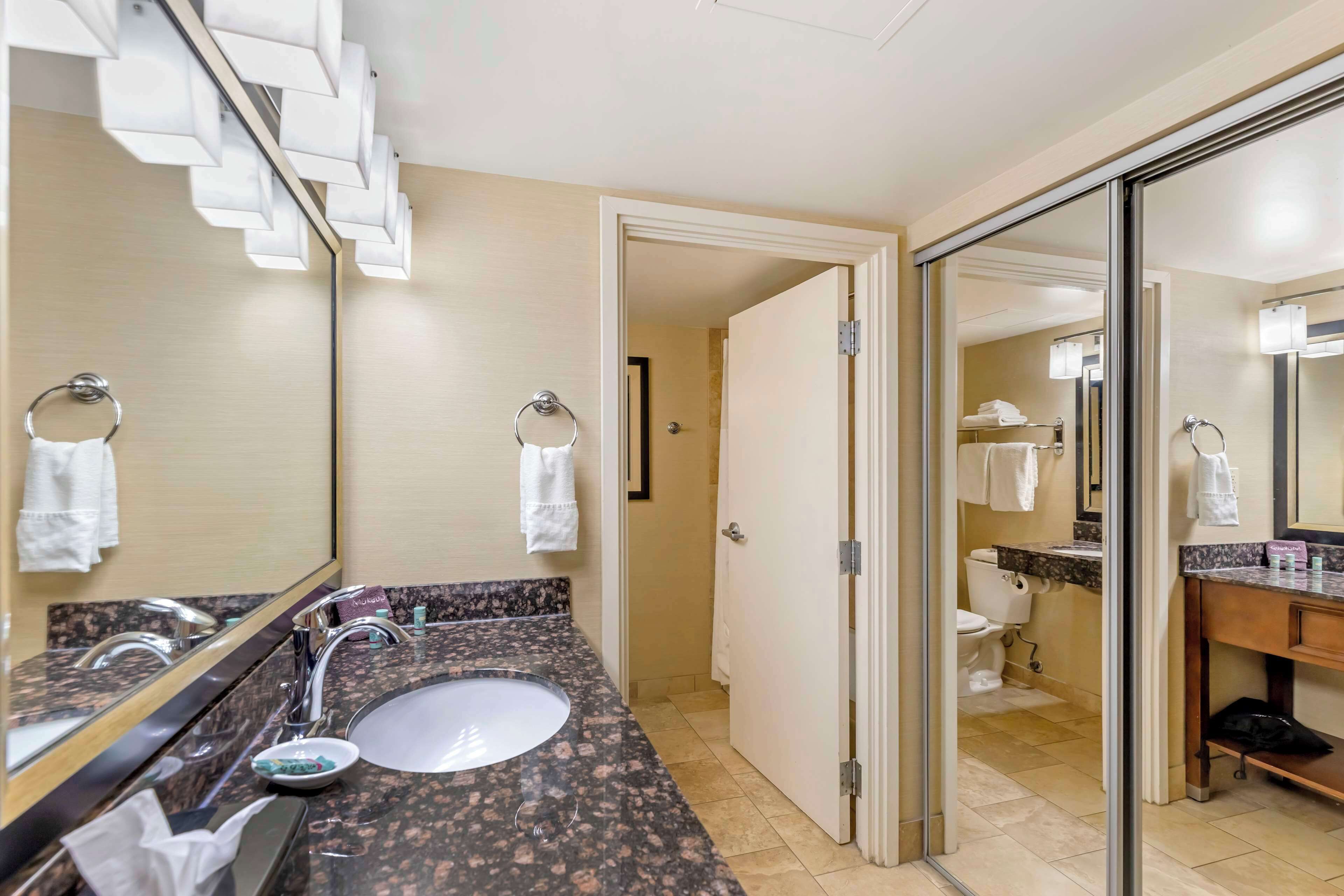 standard room, 1 king bed, non smoking (pet friendly) | bathroom | combined shower/bathtub, deep-soaking bathtub, rainfall showerhead