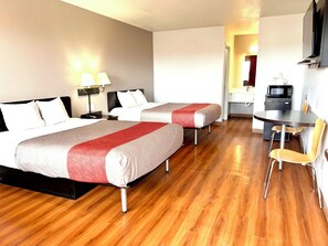 Deluxe Room, 2 Queen Beds, Non Smoking, Refrigerator & Microwave | Blackout drapes, free WiFi, bed sheets, alarm clocks