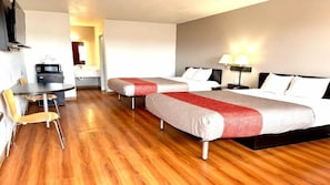 Blackout curtains, free WiFi, bed sheets, alarm clocks