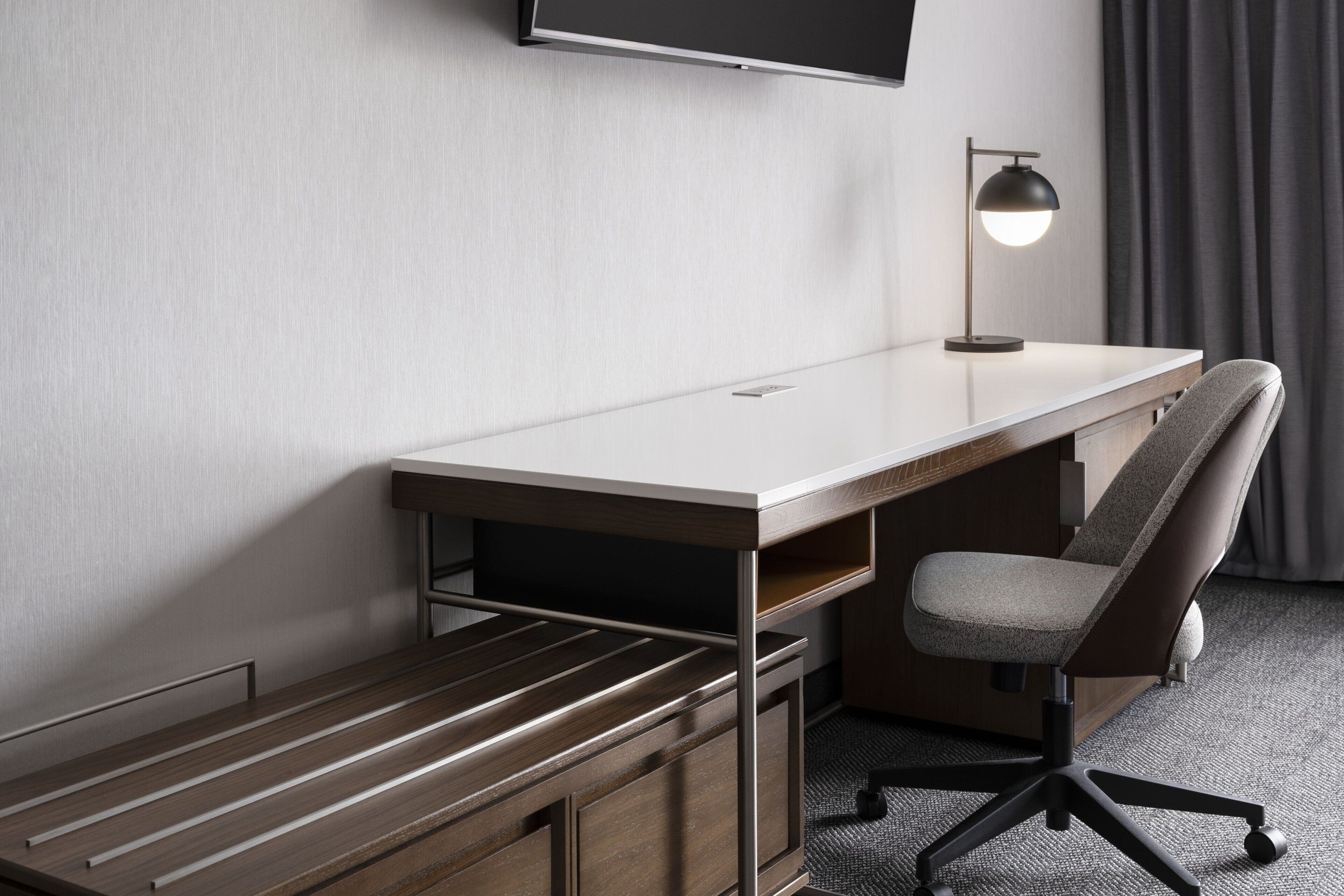 1 bedroom, hypo-allergenic bedding, desk, iron/ironing board