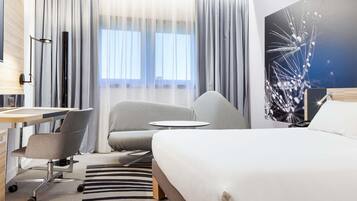 Premium bedding, memory foam beds, in-room safe, desk