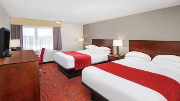Room, 2 Queen Beds, Non Smoking | Desk, blackout drapes, iron/ironing board, cribs (free)