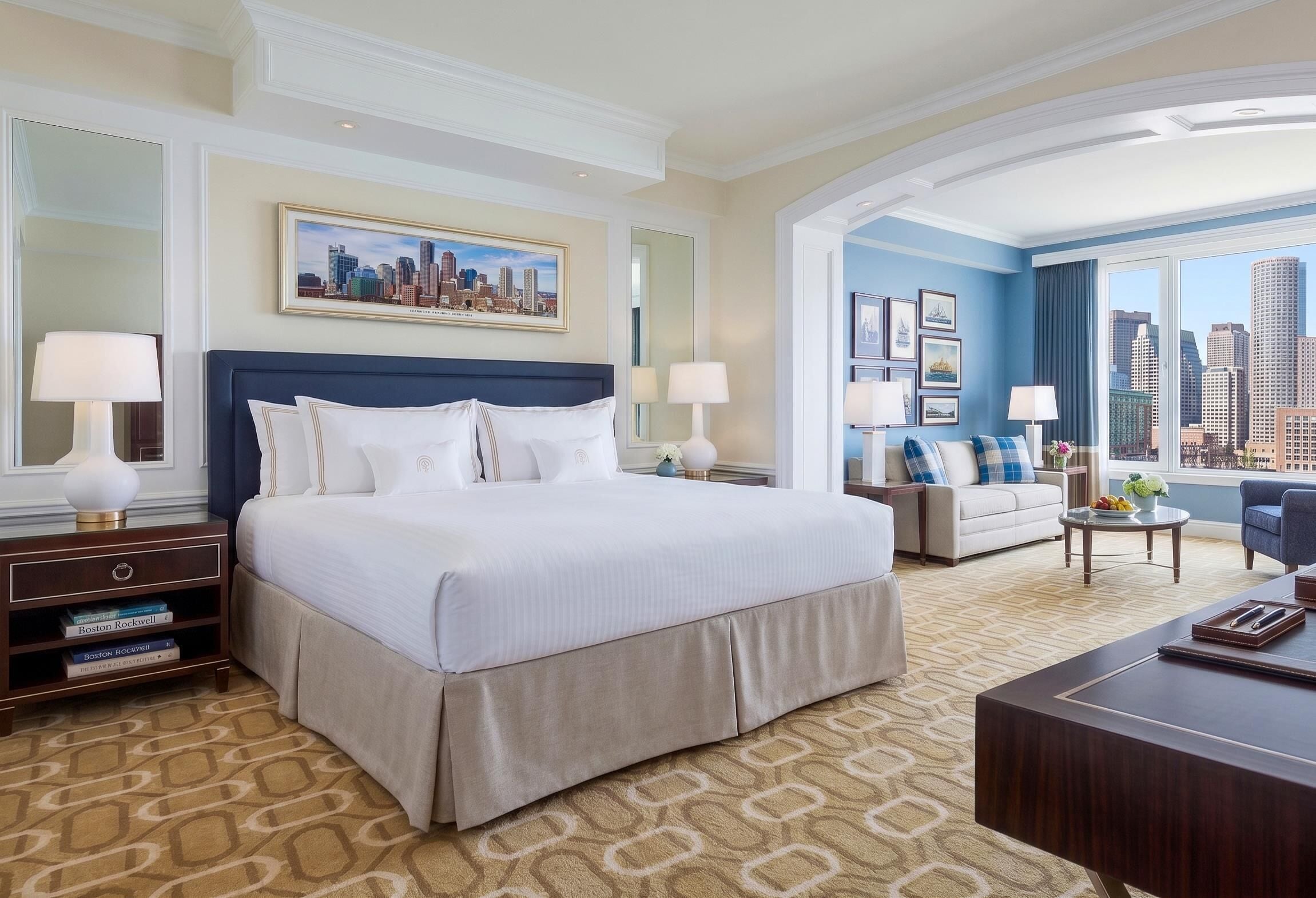 Frette Italian sheets, premium bedding, pillowtop beds, minibar