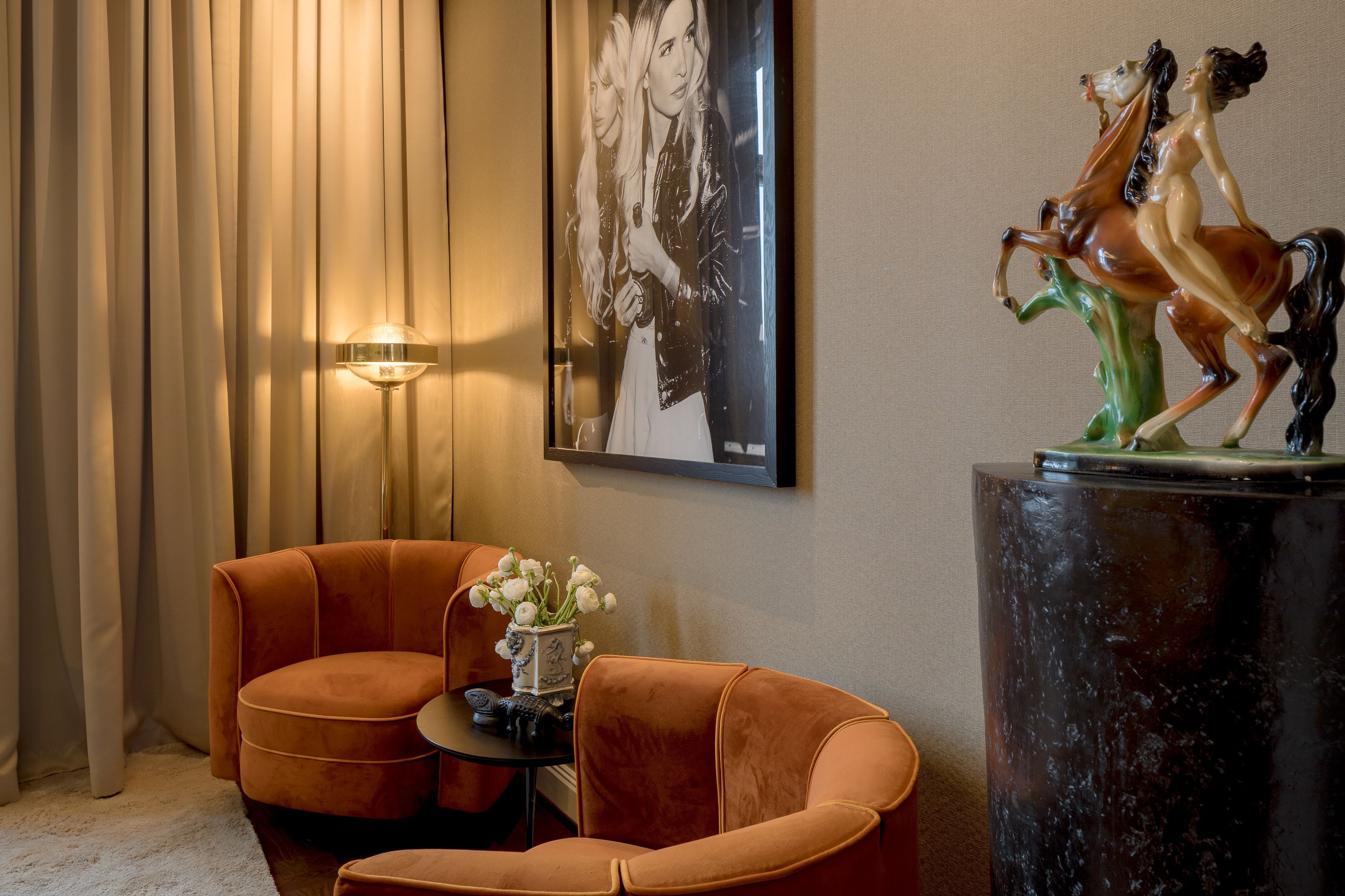 classic king room | living area | 40-inch tv with digital channels, netflix, streaming services