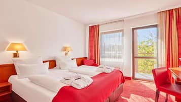 Minibar, desk, travel crib, WiFi (free)