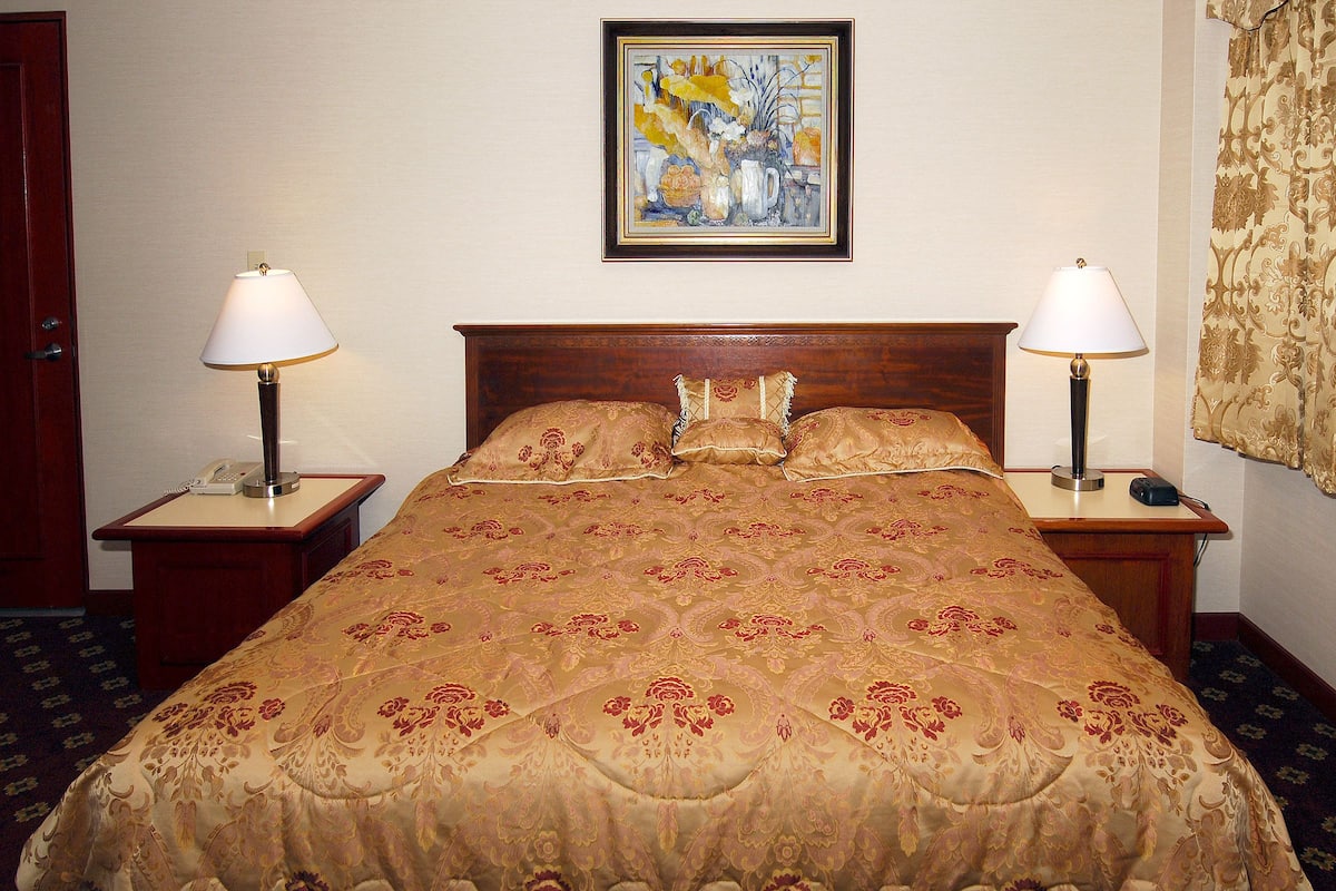 Habitación estándar, 1 cama de matrimonio grande | Caja fuerte, tabla de planchar con plancha, cunas (de pago)