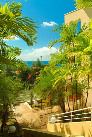 Vue depuis lâhĂ©bergement