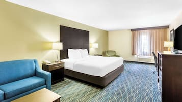 Standard Room, 1 King Bed, Non Smoking, Refrigerator & Microwave (Larger Room) | In-room safe, desk, iron/ironing board, WiFi