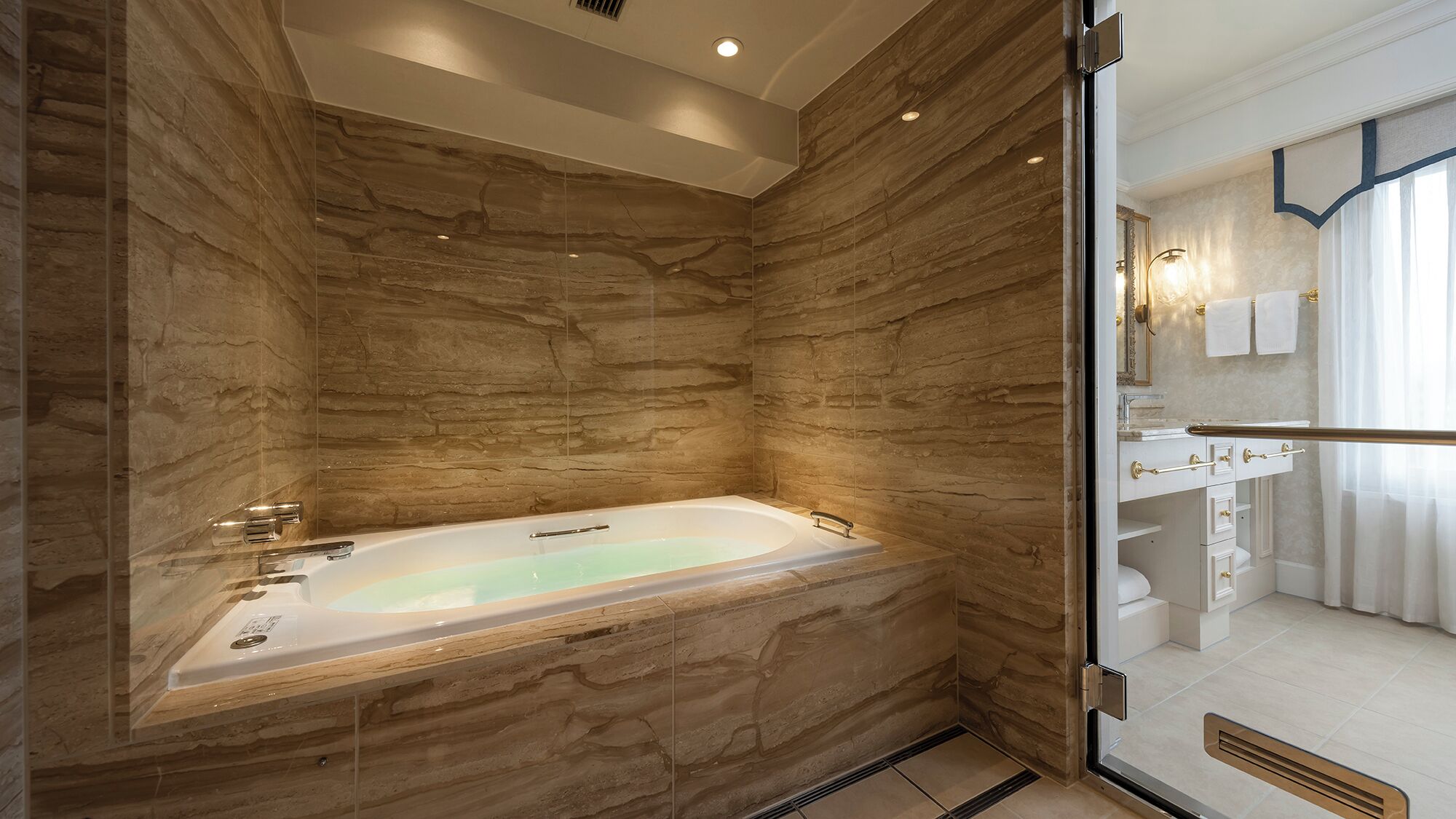 princess suite, non-smoking (northeast facing, japanese-style room, 112 sqm) | bathroom | separate bathtub and shower, free toiletries, hair dryer, slippers