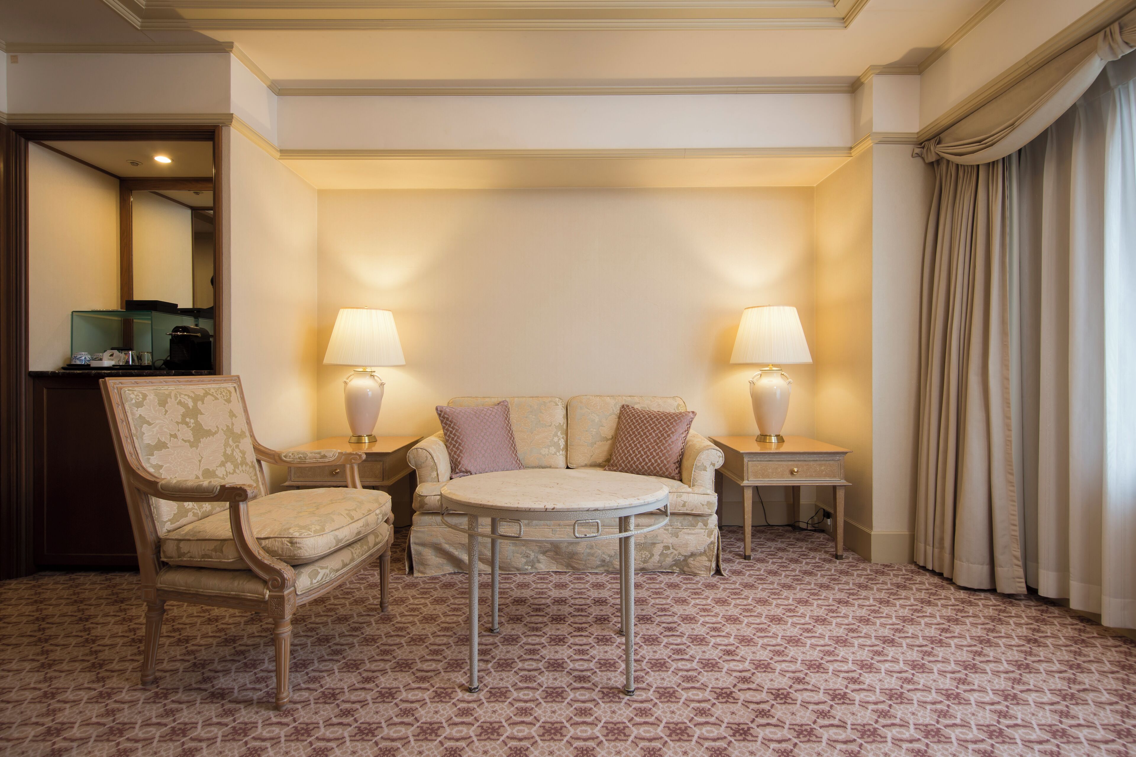 suite twin room, smoking, high floor | living area | 37-inch lcd tv with digital channels