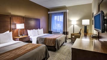 Pillowtop beds, desk, iron/ironing board, free WiFi