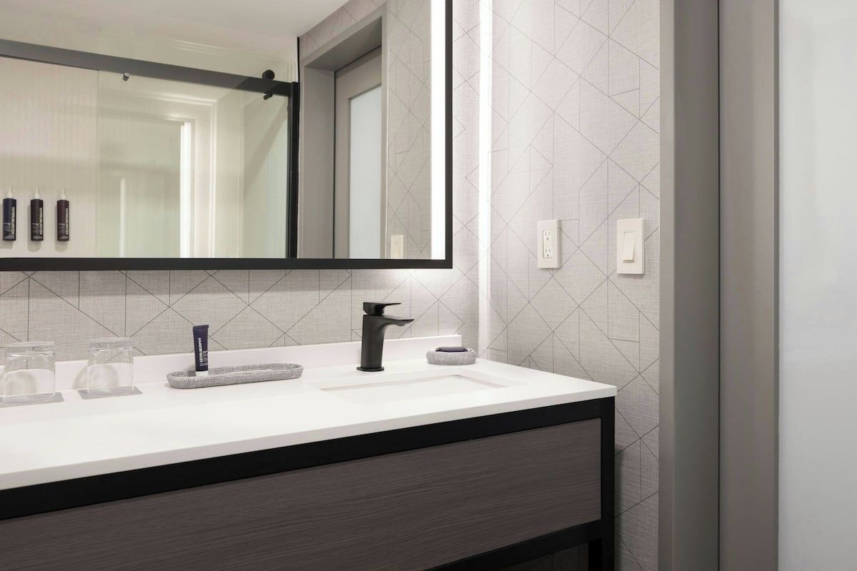 Free toiletries, hair dryer, towels